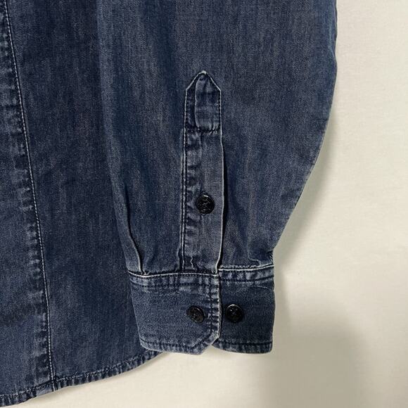 Vtg Ralph Lauren Jean Company Denim Shirt Large Button Down Long Sleeve Cotton - Picture 6 of 14